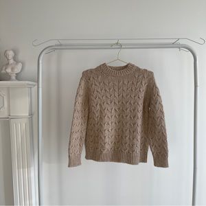 Massimo Dutti Sparkly Cable Knit Sweater